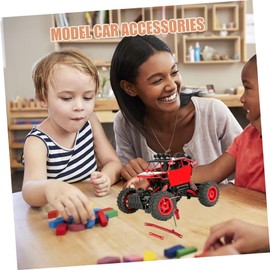 FELTECHELECTR 1set Axial Metal Steering Rod Steering Links and Arm for Rc Crawler Car Upgrade Enhanced Strength Easy Installation Eye-catching Red Compatible Drift Rc Models