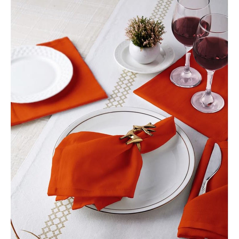 Encasa Cotton Cloth Napkins | Set of 6 | Size
