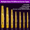 12Pcs Titanium-Plated Screw Extractor & HSS Cobalt Drill Bit Set,