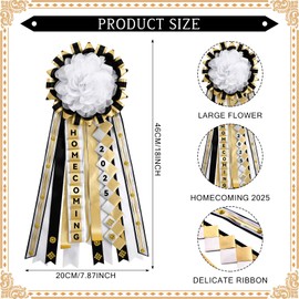 Suncalla 18 Inch Homecoming Mum Decoration Boy Man Home Coming Mum Supplies for Men Welcome Back to School Homecoming Week Party Decorations