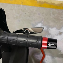 Mokiton Handlebar Bar Ends Hand Grips Plug Caps Compatible with Honda Monkey 125M 125MA 2019-2023 2024 2025 | Motorcycle Balance Pad z125m z125ma Monkey 125 Accessories (red)