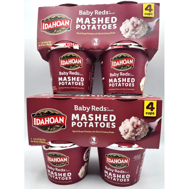 Idahoan Baby Reds Instant Mashed Potatoes Single Serve 2 Bx