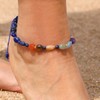 Jewboo 7 Chakra Crystals and Stones Anklet Irregular Tumbled Gems