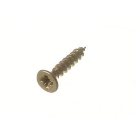 50 Der Screws No. 4 x 5/8 Inch Wax Coated Pozi Csk Yellow Galvanised