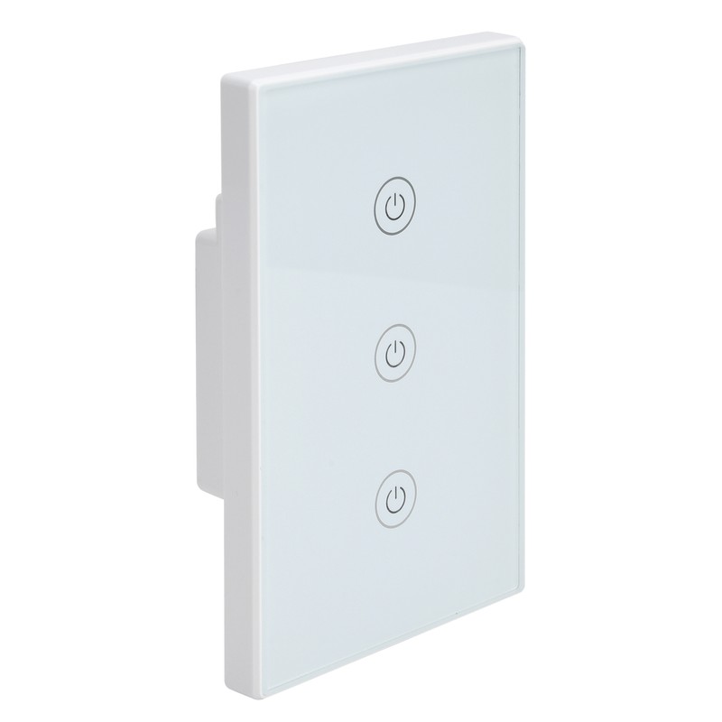 3 Gang Smart Touch Switch Glass Panel Voice APP Remote