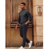 Mens Casual Mock Turtleneck Pullover Long Sleeve Thermal Stretchy Sweater