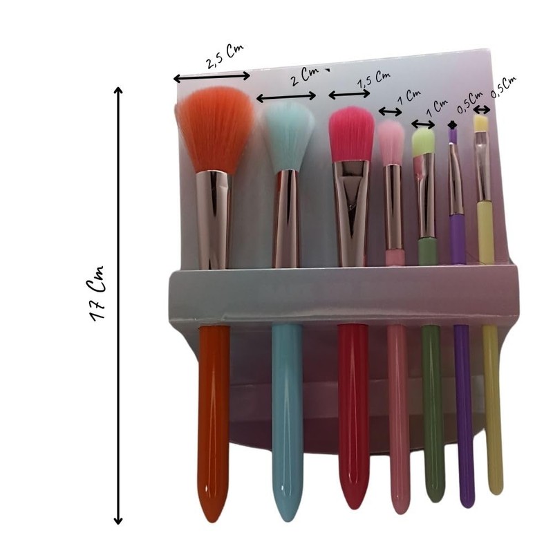 7-teiliges Make-up-Pinsel-Set + Silikonreiniger