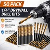 Tondiamo 50 Pcs Drywall Cut Out Bit 1/4 Inch Guide