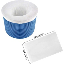 FINEVERNEK 30 Pieces Swimming Pool Skimmer Socks, Reusable Nylon Skimmer Socks, Elastic Pool Filter Socks for Traps Pollen, Leaves, Grass, Hair, Insects