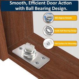 330 LBS Pivot Hinge Set with Magnetic Door Catch for Large & Heavy Wood Doors – HBL’ Hidden Pivot Door Hardware for Bookshelves, Built-in Ball Bearings for Smooth & Quiet Operation.