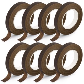 SOCNITC 8 Rolls Floral Tape, 1/2" by 240 Yard Brown Flower Tape