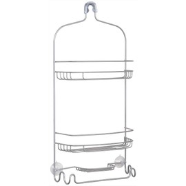 Zenna Home 2 Tier Over The Shower Caddy Silver