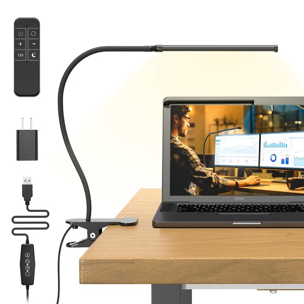 Mojimdo Mojimdo Schreibtischlampe 77 LED mit Fernbedienung [Beeindruckende Lichtleistung] 40CM