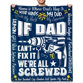 Gifts for Dad Blanket for Men, Best Dad Gifts from Wife Daughter Son Birthday Gift Throw Blankets for Bedding Sofa 50 * 60 Inch
