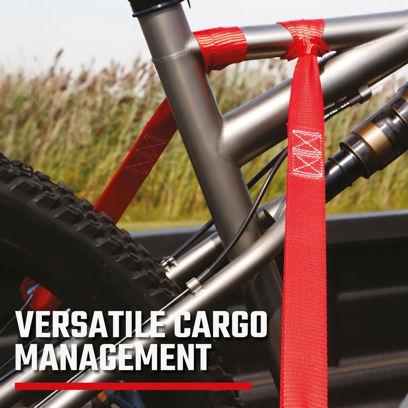 CRAFTSMAN CMXAZBS777 Black/Red 10-Piece Tie-Down Kit with Ratchet Straps, Bungees,