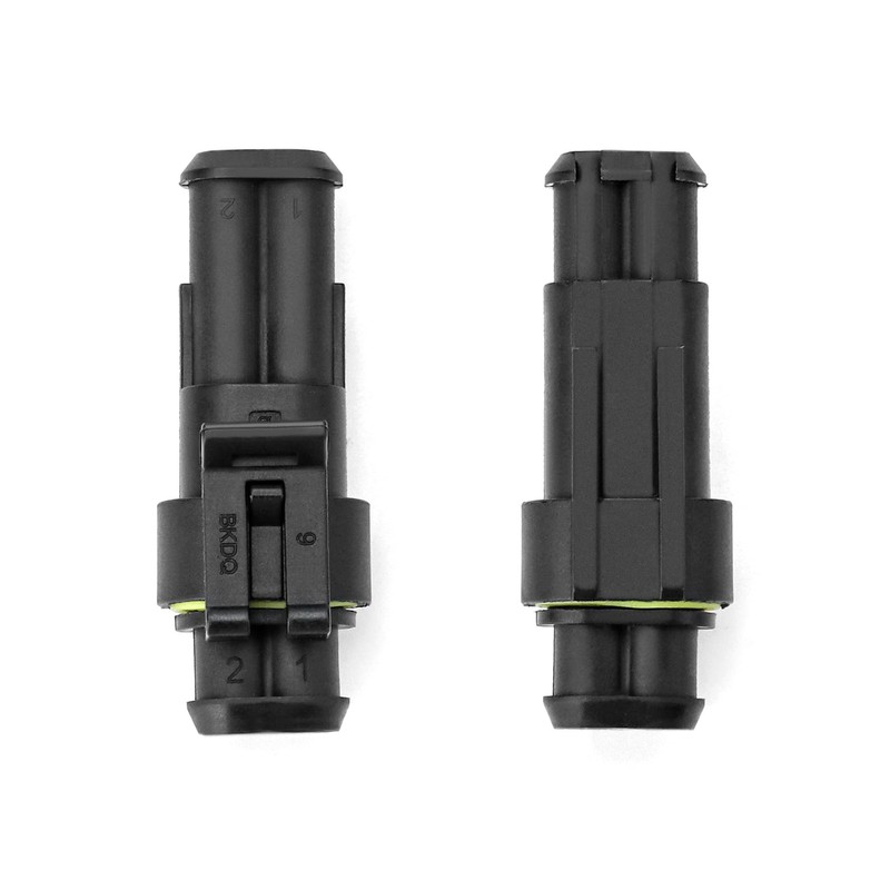 QWORK® 10 pieces car plug waterproof connector 2 pin, cable
