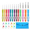 Lewhoo Ergonomic Crochet Hooks Set with Case, 13 Size Crochet