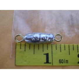 HOME MADE 50 PCS. IN LINE TROLLING SINKER 3/8, 1/4 OZ. 25 EA. W/BRASS WIRE EYE