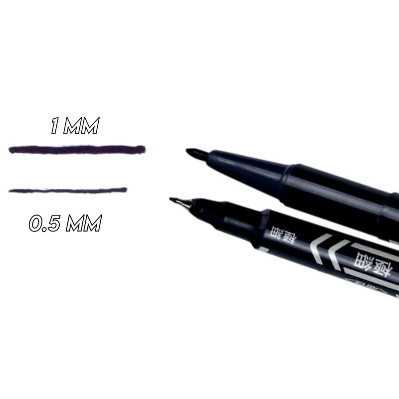 Tattoo Skin Scribe Pen Dual-Tip Marker Piercing Marking Surgical Tattooing
