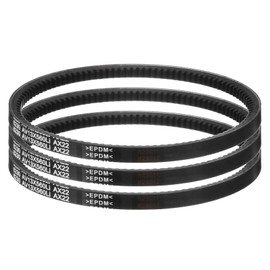 sourcing map 3 Pcs AX22 EPDM V-Belt, Raw Edge Cogged Industrial Rubber V Belt 1/2" Width x 22" Inside Circumference