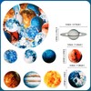 Blumomon Pack of 45 Galactic Planet Cupcake Toppers, Edible Astronomy