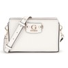 GUESS Nastra Mini Crossbody Top Zip XS Cream White
