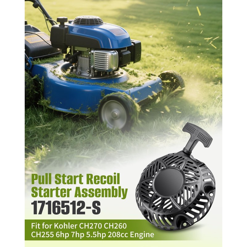 Dunyhludx Pull Start Recoil Starter Assembly Fit for Kohler CH270