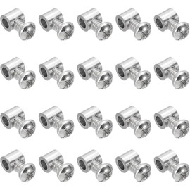 JEYORZY Pack of 20 Wire Rope Clips, Wire Rope Clips with Screw Clamp Cap, Stainless Steel Single Holes Lock Cable Clamps Clip, for Steel Cables, for Awnings, Laundry Ropes, Cable Holders