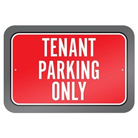 Tenant Parking Only 22.9cm x 15.2cm (9" x 6") Metal Sign