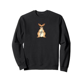 Funny Kangaroo Wearing Sunglasses Playing Flute Sweatshirt