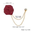 sourcing map Bridegroom Brooches Rose Flower Size 1.77 inch Cloth