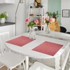 marysgift Red Placemats Set of 6 Countertop Protection Wipeable Table