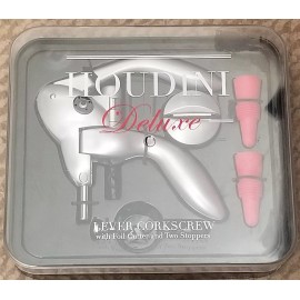 Houdini NEW HOUDINI DELUXE LEVER CORKSCREW w/ FOIL CUTTER and TWO STOPPERS