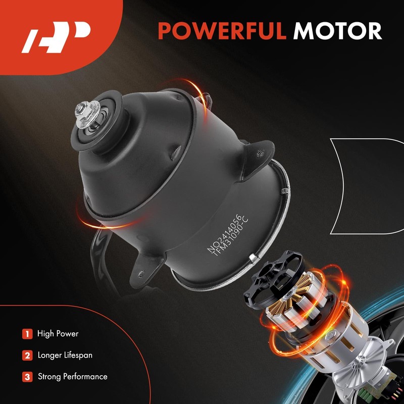 A-Premium Radiator Fan Motor Compatible with Toyota Camry 2007-2011 3.5L,