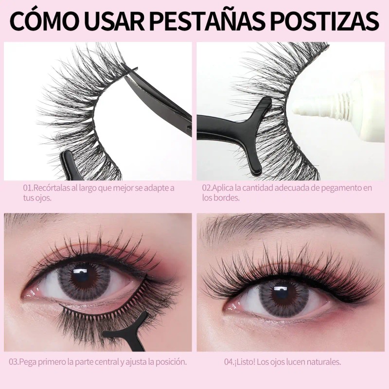 20 Pares De Pestañas Postizas 3d Mixtas Visón Hecho Mano