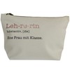 Geschenk für Lehrerin | Kosmetiktasche aus Canvas-Baumwolle | Eine Frau