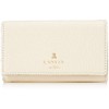 Lanvin on Blue Melanie Key Case with Key Ring, white