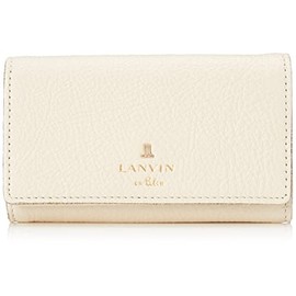 Lanvin on Blue Melanie Key Case with Key Ring, white