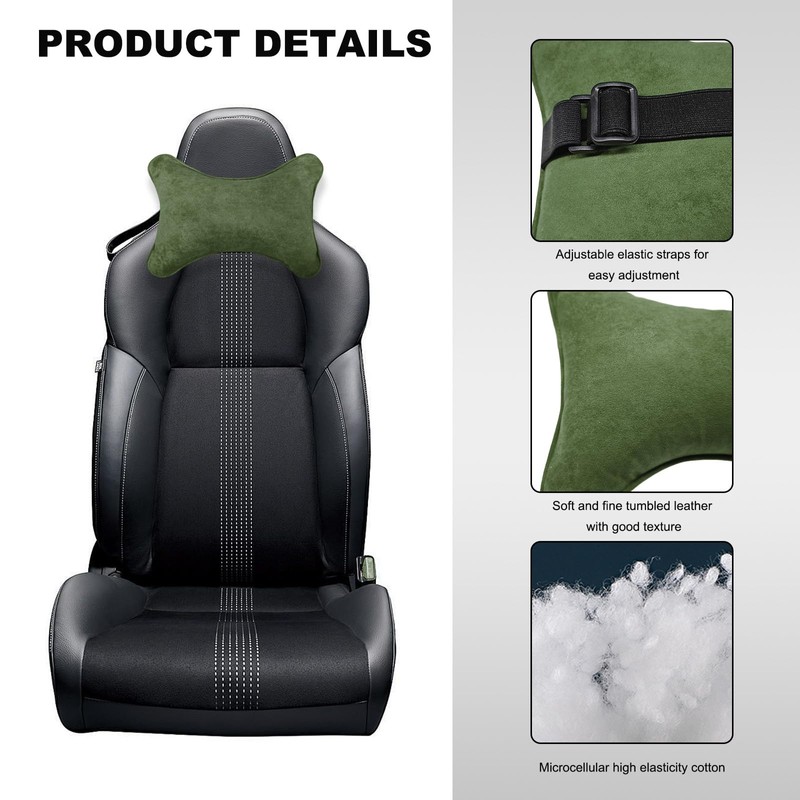 DXNQ Car Neck Pillow, Comfortable Soft Car Headrest Pillow with