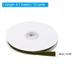 PATIKIL 0.35 Inch x 10 Yards Velvet Ribbons, Single Faced Vintage Velvet Ribbons Spool Perfect for Decor Gift DIY Wrapping Craft Wedding Hair Bow, Army Green