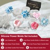 6Pcs Flower Candle Silicone Mold 3D Flower Resin Candle Molds