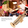 Trumpet Model Ornaments Exquisite Brass Miniature Instrument Desktop Decoration Gold