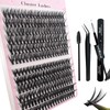 240-Piece DIY Eyelash Extensions Set, 0.07D Eyelashes, Individual False Eyelash