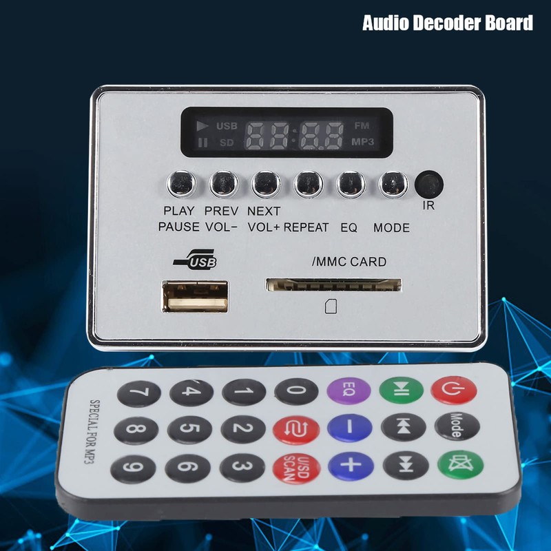 MP3 Decoder, DC12V Bluetooth MP3 Decoder Board Audio Module USB