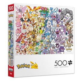 Buffalo Games Pokémon Kanto 151 500 Piece Jigsaw Puzzle - Multicolor, 21.25 x 15 in, Rectangular - Bonus Poster Included - Precision Cut Pieces - Pokemon Gifts for Adults