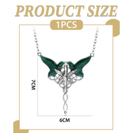 TPZORJX 1 x Faerie Princess Twilight Star Leaf Necklace, Women's Necklace, Anti-Allergy Necklace, Women's Jewellery, Gift for Friends, Couple, Wife