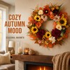 24 Inch Fall Wreath for Front Door, Autumn Sunflower Farmhouse