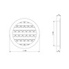 Ø 160mm 6 inch Round Grey Aluminium Ventilation Grille -