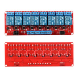 JESSINIE 12V Relay Module with Optocoupler Isolation, 8 Channel High/Low Level Trigger, Compatible with Arduino Raspberry Pi for DIY Projects