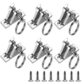 SHENGHUISS Bimini Top Deck Hinge with Quick Release pin 316 Stainless Steel Marine Bimini Top Fitting 90° Hardware with Installation Screws (6 Pack)